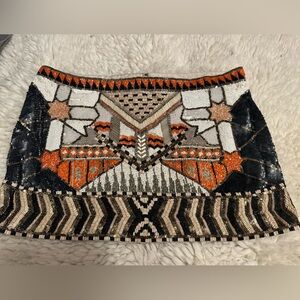 All Saints Multicolor Geometric Skirt